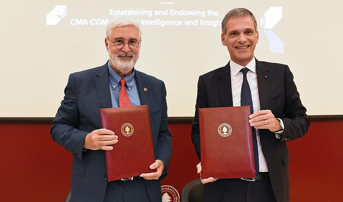 شراكة استراتيجية بين الجامعة الأميركية في بيروت ومجموعة "CMA CGM" لتأسيس معهد "سي إم ايه سي جي إم للذكاء الاصطناعي والرؤى"